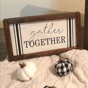 Wooden fall sign